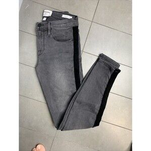 Frame‎ Denim Le High Skinny Jeans Womens 25 Gray Tuxedo Velvet High Rise bootcut